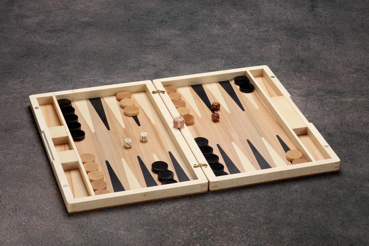 Backgammonkoffer in Apfel - limitiert