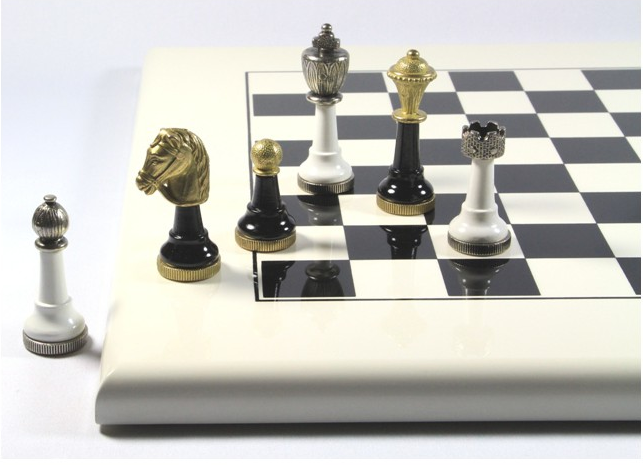 Schach-Set Elixit S Metall und Holz