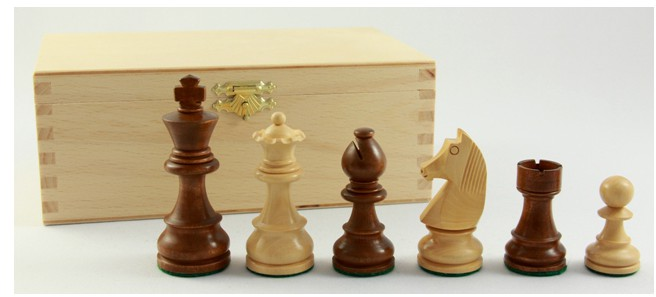 Schachfiguren kaufen: Königshöhe: 70 mm, Buche-Kassette, braun, 