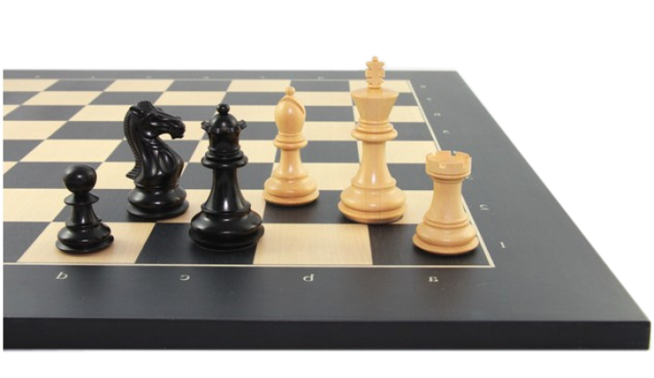 Schach Set Grand Staunton 95, mit Schachbrett Anigré schwarz