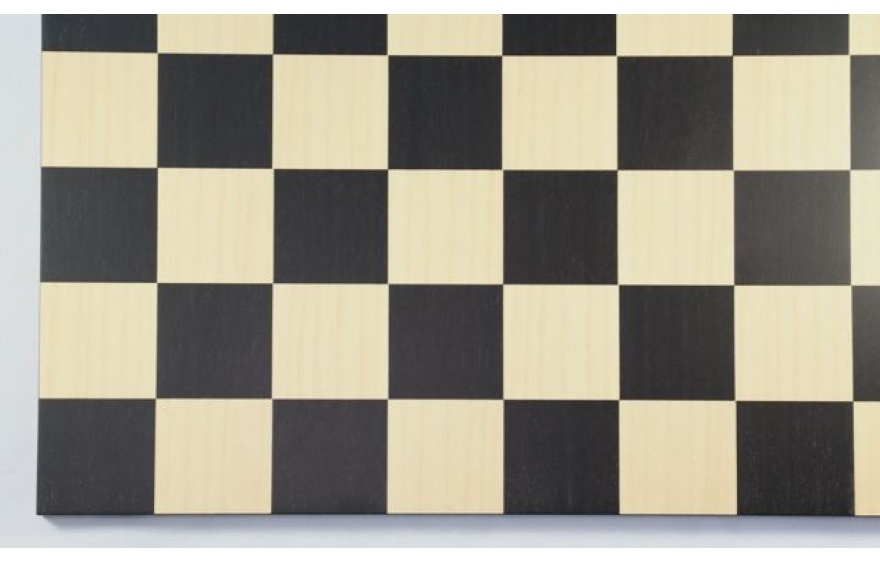 Schachbrett Anigré schwarz und Ahorn, Intarsie, ohne Rand, Feldgröße 55 mm Schachbrett Anigré schwarz und Ahorn, Intarsie, ohne Rand, Feldgröße 55 mm