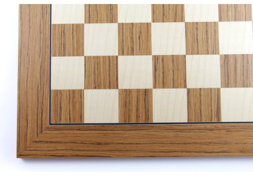 Schachbrett Teak und Ahorn Intarsie, 55x55 cm Schachbrett Teak und Ahorn Intarsie, 55x55 cm