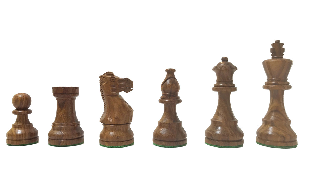 Schachfiguren American Staunton, Königshöhe 98 mm, braun/weiß, beschwert