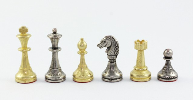 Schachfiguren Staunton klein, Zink-Druckguß 
