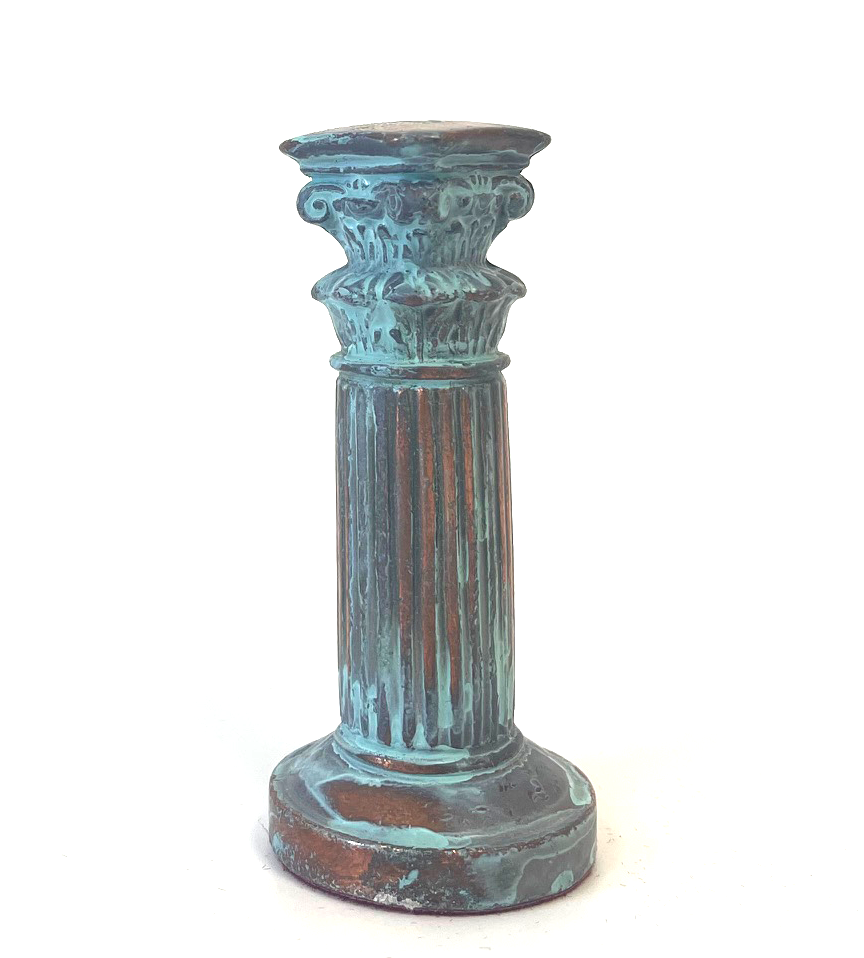 Einzel-Figur Griechische-Römische Säule aus Metall, Dekorativ Antik Stil Einzel-Figur Griechische-Römische Säule aus Metall, Dekorativ Antik Stil
