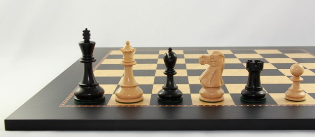 Schach Set Jaques Horation, Schachfiguren mit Schachbrett