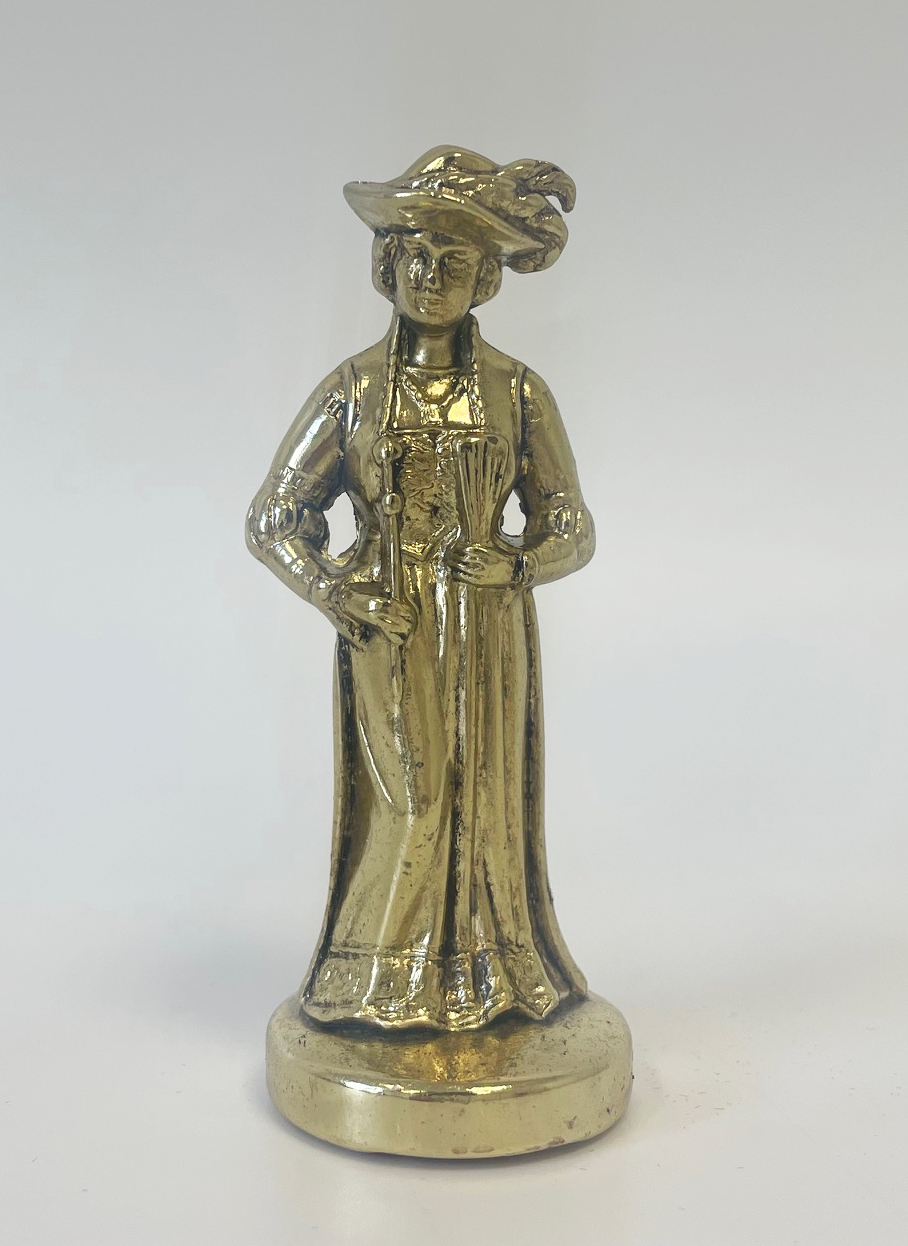 Edle Dame Figur Statuette aus Metall