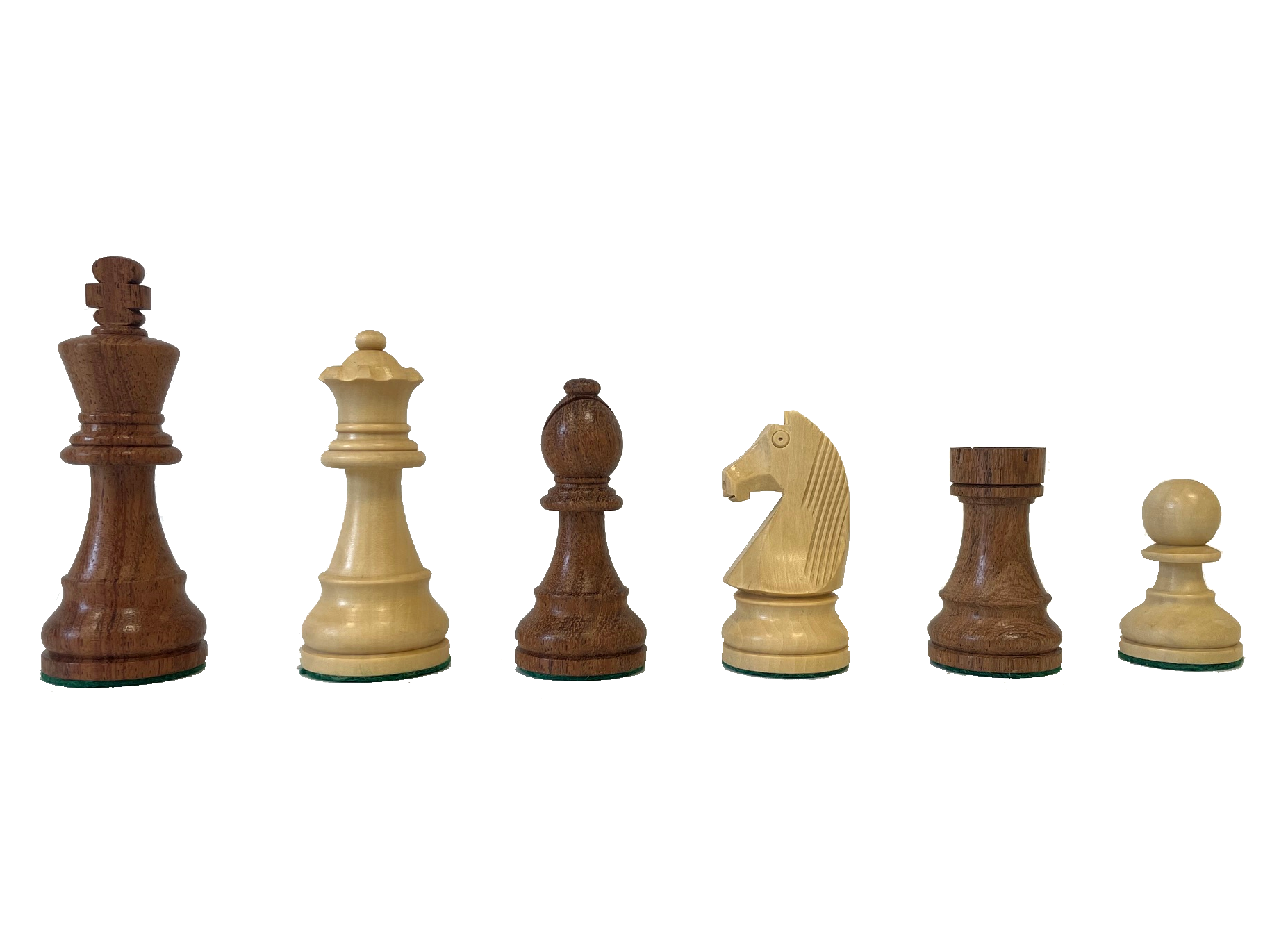 Schachfiguren Classic Staunton Sheesham/Buchsbaum, Königshöhe 97 mm, gewichtet