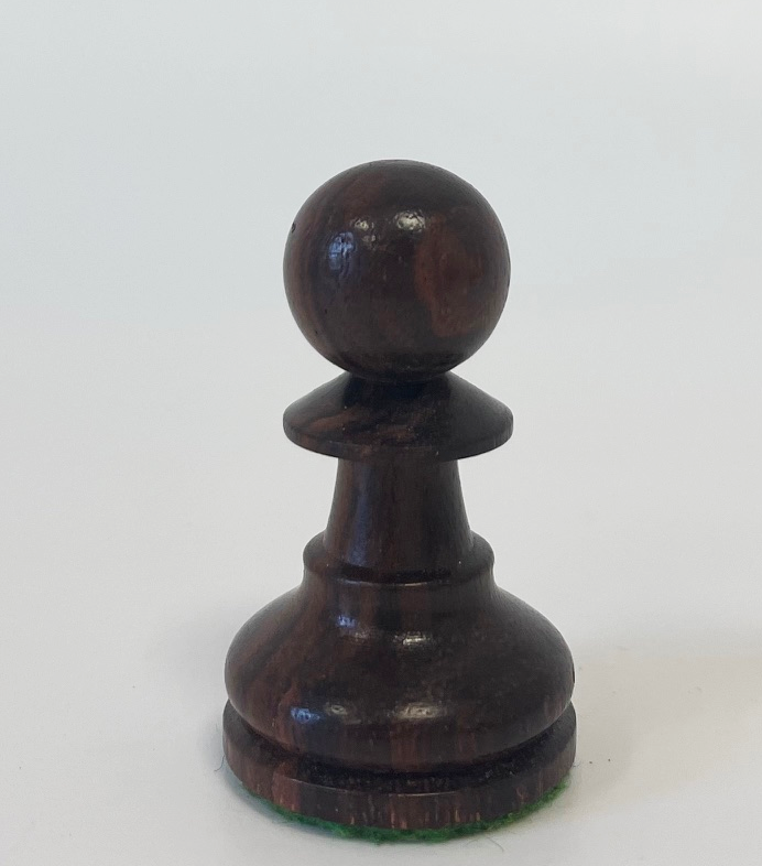 Einzel-Schachfigur Bauer aus Holz, braun