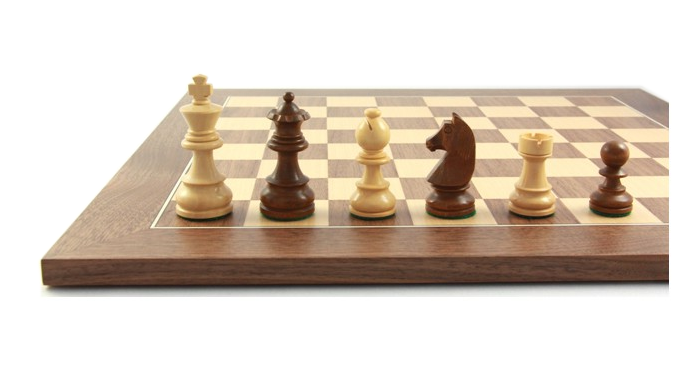 Schach-Set Civil 63, Schachbrett mit Schachfiguren