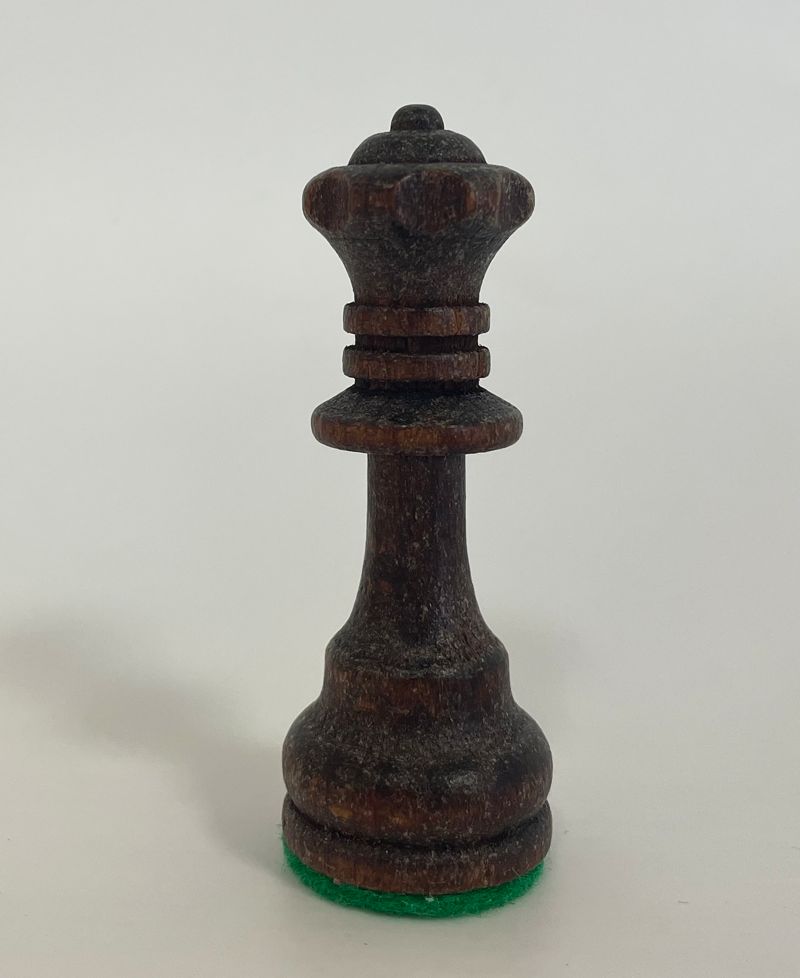 Einzel-Schachfigur Staunton Dame aus Holz, braun