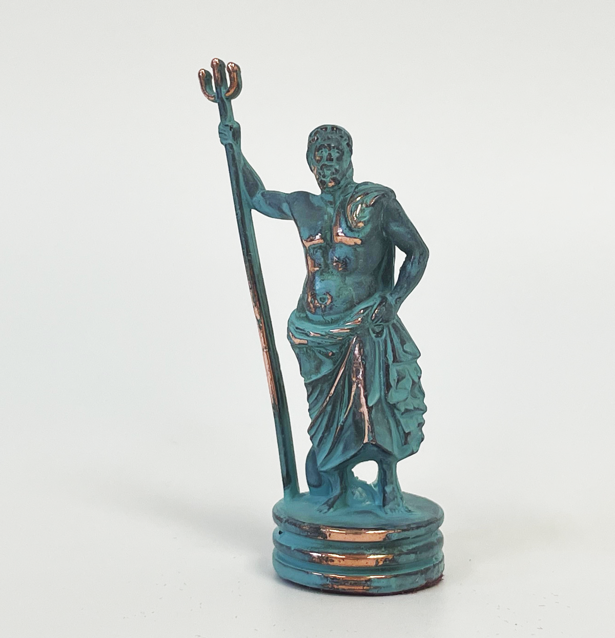 Einzel-Figur Mythologie Poseidon aus Metall, Dekorativ Antik Stil Einzel-Figur Mythologie Poseidon aus Metall, Dekorativ Antik Stil