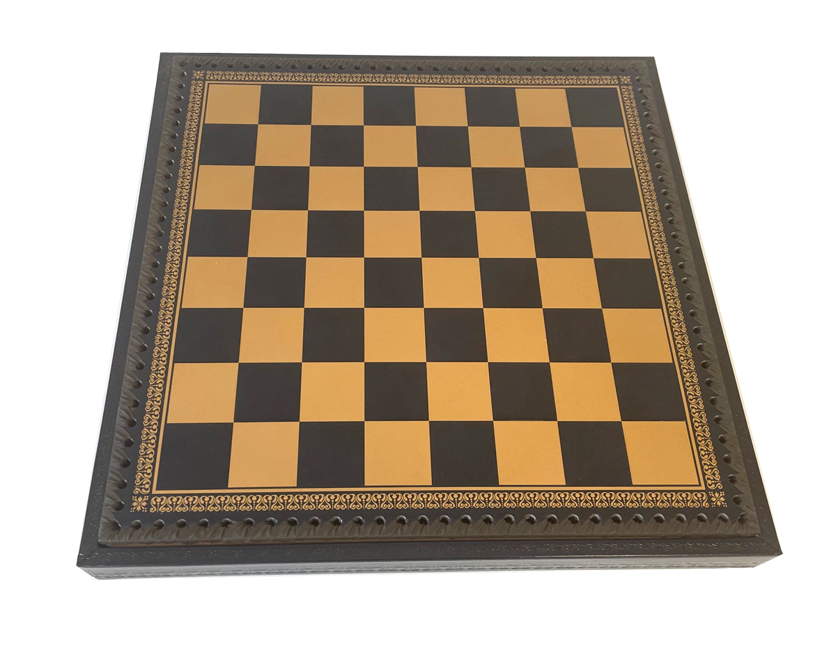 Schach-Kassette aus Salpa-Leder blau/glodfarben Schach-Kassette aus Salpa-Leder blau/glodfarben