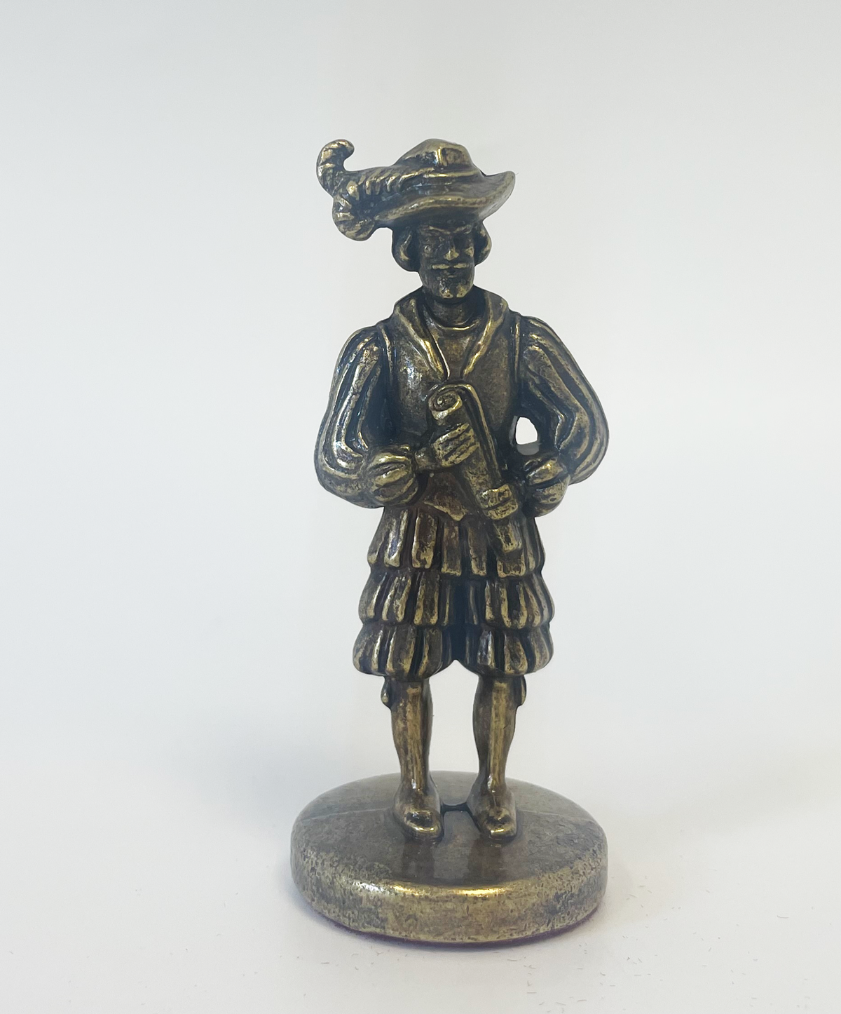 Edler Ritter Figur Statuette aus Metall, braun