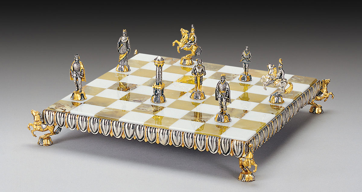 Schachset-Renaissance-K802CS-Schachfiguren-mit-Schachbrettt
