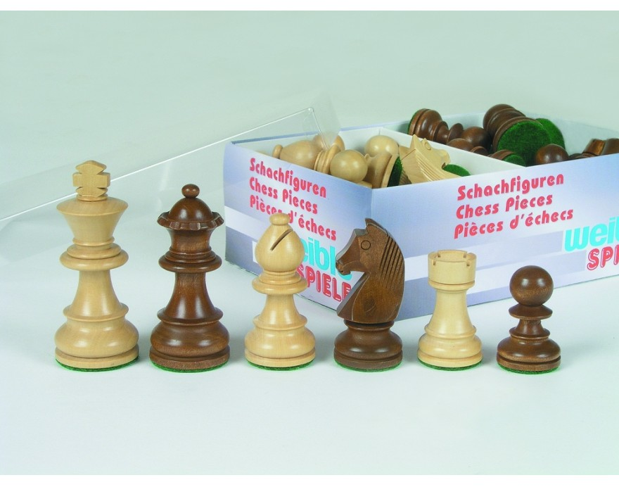 Schachfiguren Staunton braun 76 mm