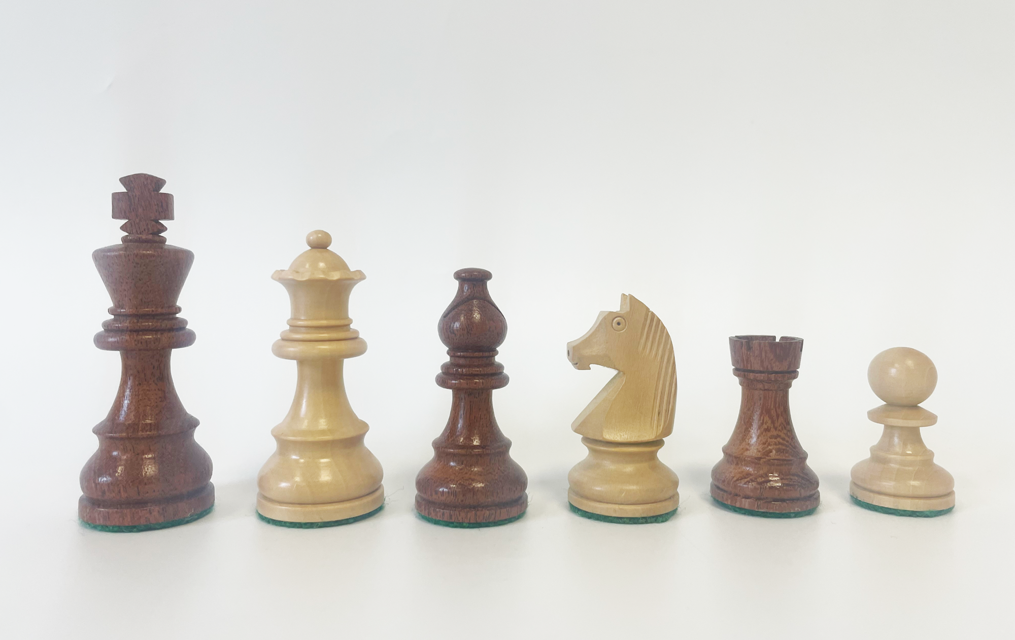 Schachfiguren Königshöhe 76 mm, gewichtet, Akazie und Buchsbaum, EB 545