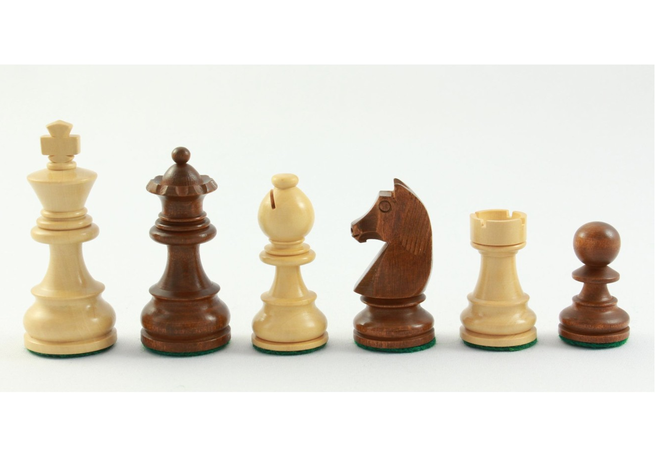 Schachfiguren Staunton braun 95 mm beschwert