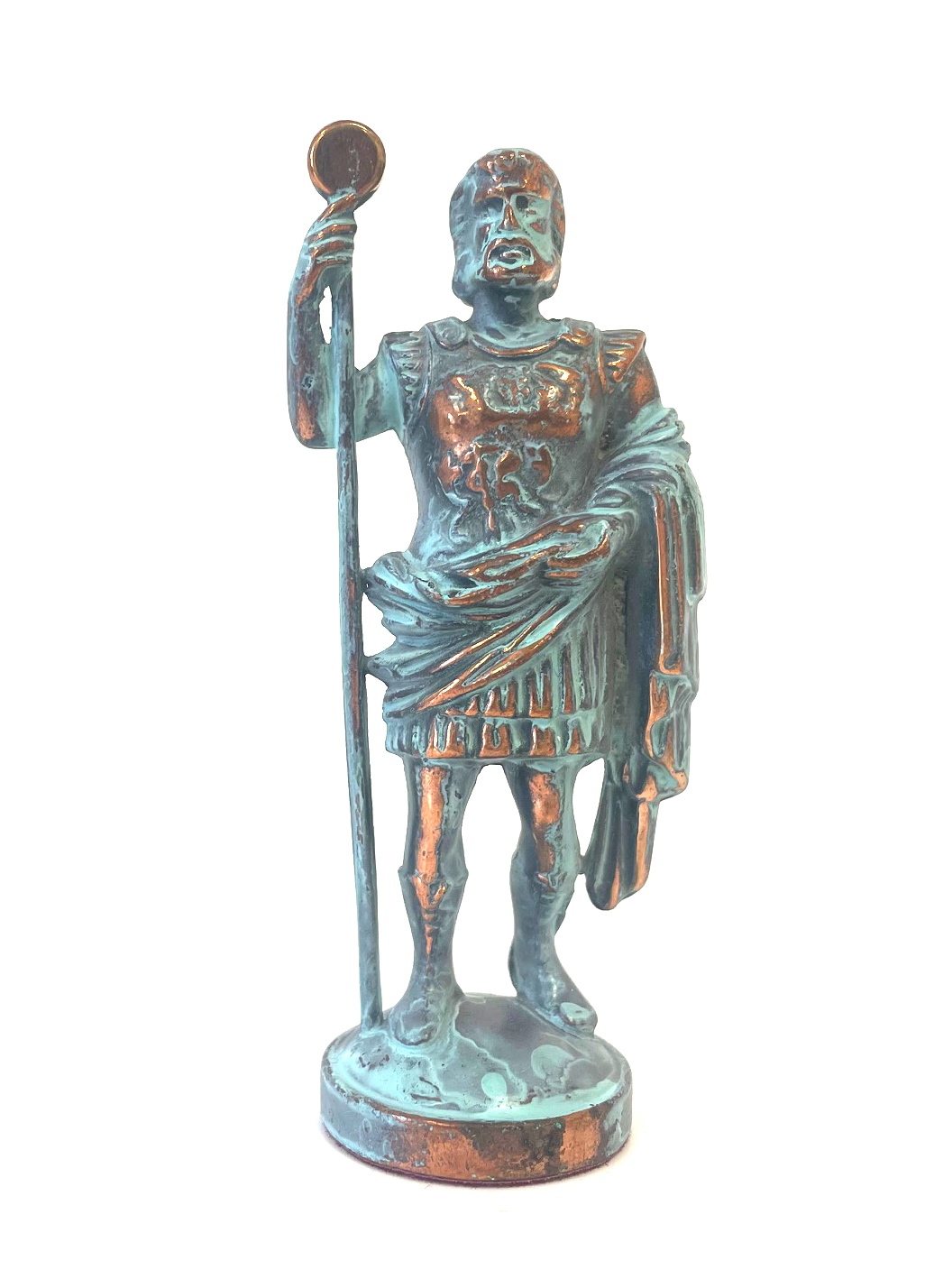 Einzel-Figur König Griechische-Römische Mythologie aus Metall, Dekorativ Antik Stil Einzel-Figur König Griechische-Römische Mythologie aus Metall, Dekorativ Antik Stil
