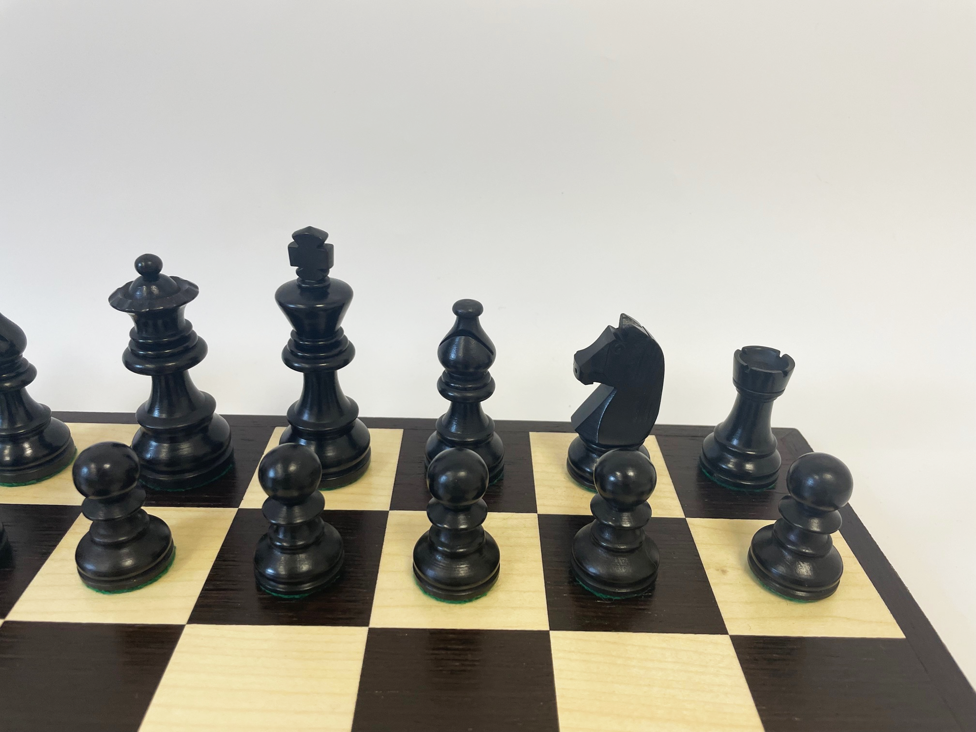 Schachset Edition Nr.825 Wenge, Königshöhe 76mm, schwarz