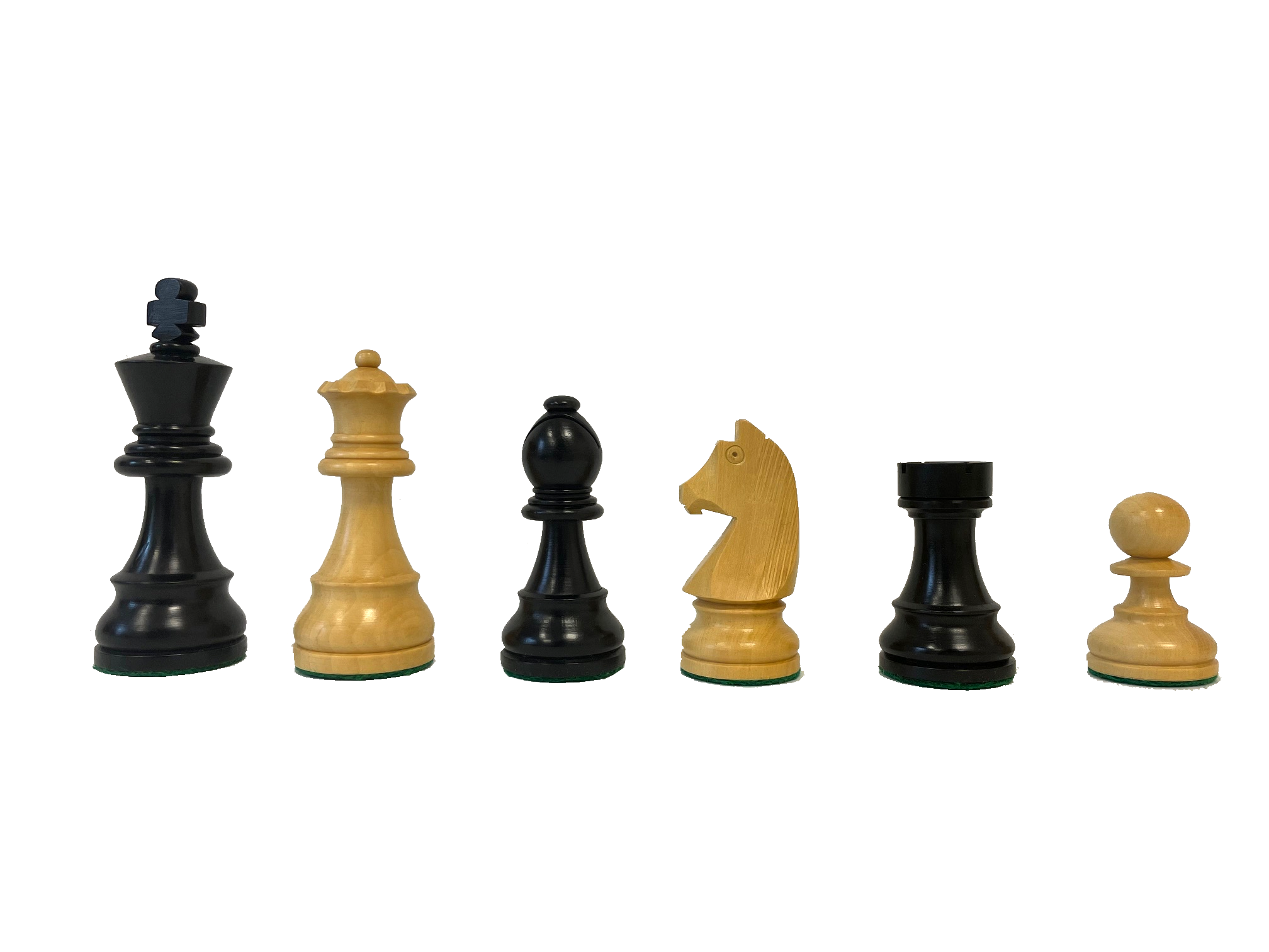 Schachfiguren Classic Staunton Buchsbaum/schwarz, Königshöhe 97 mm, gewichtet