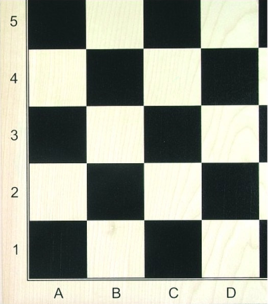 Schachbrett Ahorn furniert, schwarz bedruckt, matt lackiert, Feldgröße 50 mm
