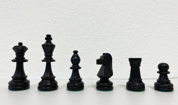 Staunton Schachfiguren Königshöhe 96 mm Turniergeeignet, schwarz, beschwert