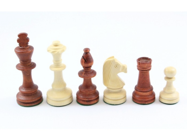 Schachfiguren Staunton Form 76 mm beschwert, aus Ahornholz