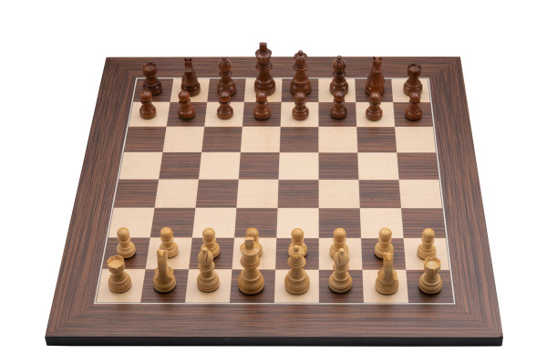 Schach-Set Level 4, Akazie Schachfiguren Königshöhe 83 mm, Schachbrett 50 cm