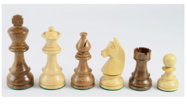 Schachfiguren aus Akazienholz und Buchsbaum 85 mm