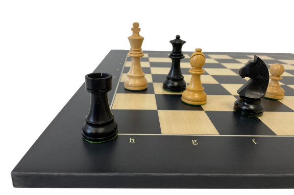 Schachset Black Staunton Tournament Schachfiguren mit Schachbrett 55x55 cm