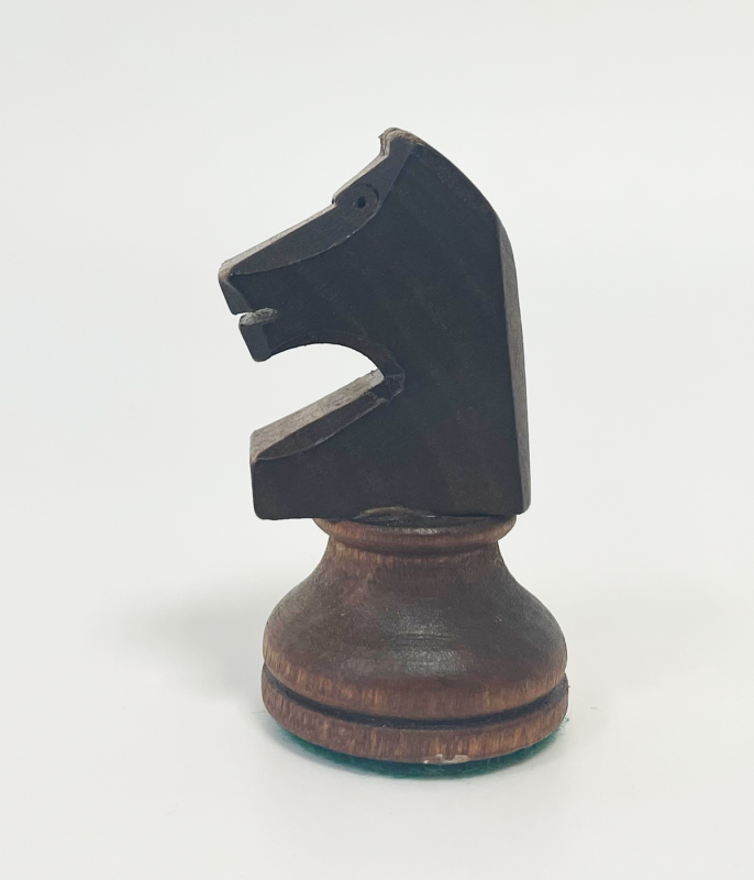 Hersteller-Abbildung des Produkts: Einzel-Schachfigur Springer aus Holz, braun