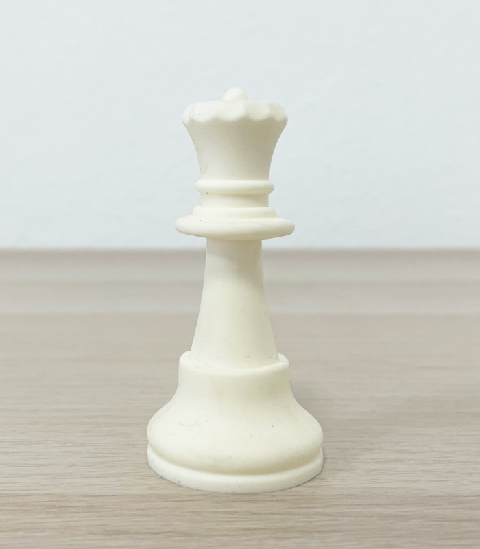 Hersteller-Abbildung des Produkts: Einzel-Schachfigur Staunton Dame aus Silikon, in weiß