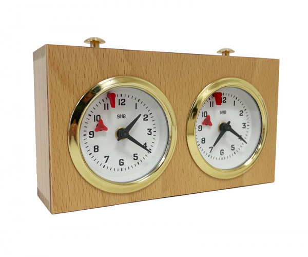 Hersteller-Abbildung des Produkts: Schachuhr mechanisch in Holzgehäuse Natur