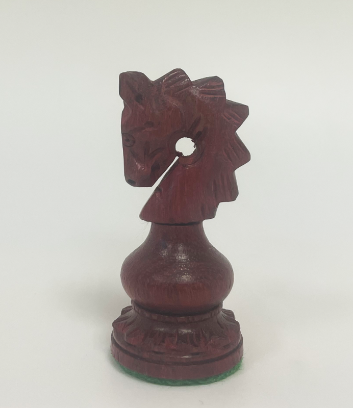 Hersteller-Abbildung des Produkts: Einzel-Schachfigur Springer aus Holz, geschnitzt, Rose