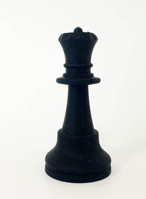 Hersteller-Abbildung des Produkts: Einzel-Schachfigur Staunton Dame aus Silikon, in schwarz