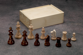 Hersteller-Abbildung des Produkts: Schachfiguren German Classic-made in Germany, Königshöhe 95 mm