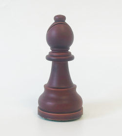 Hersteller-Abbildung des Produkts: Einzel-Schachfigur Läufer aus Holz, Purpur Farbe