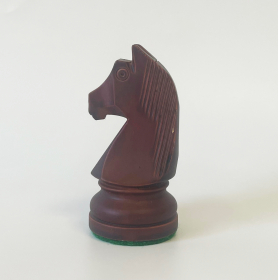 Hersteller-Abbildung des Produkts: Einzel-Schachfigur Springer aus Holz, Purpur Farbe