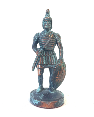 Hersteller-Abbildung des Produkts: Einzel-Figur Ritter mit Schild aus Metall, Dekorativ Antik Stil