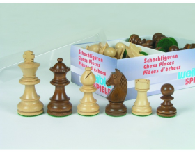 Hersteller-Abbildung des Produkts: Schachfiguren Staunton braun 76 mm