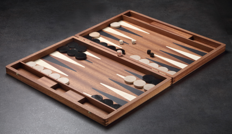 Hersteller-Abbildung des Produkts: Backgammonkoffer in Mahagoni, groß 46x31 cm