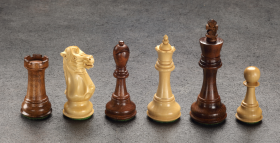 Hersteller-Abbildung des Produkts: Schachfiguren in Akazie/Buchsbaum, Königshöhe 95mm, gewichtet