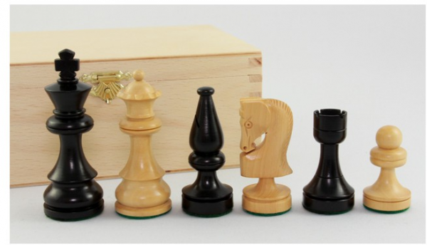 Hersteller-Abbildung des Produkts: Schachfiguren Russian Design, schwarz 89 mm