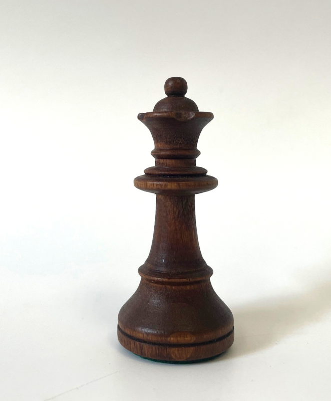 Hersteller-Abbildung des Produkts: Einzel-Schachfigur Staunton Dame aus Holz, braun