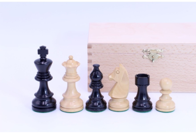 Hersteller-Abbildung des Produkts: Schachfiguren Ebenholz und Buchsbaum 76 mm