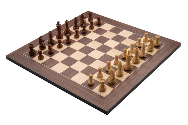 Hersteller-Abbildung des Produkts: Schach-Set Level 4, Akazie Schachfiguren Königshöhe 83 mm, Schachbrett 50 cm