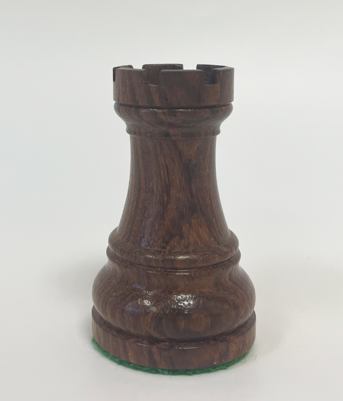 Hersteller-Abbildung des Produkts: Einzel-Schachfigur Turm aus Holz, braun