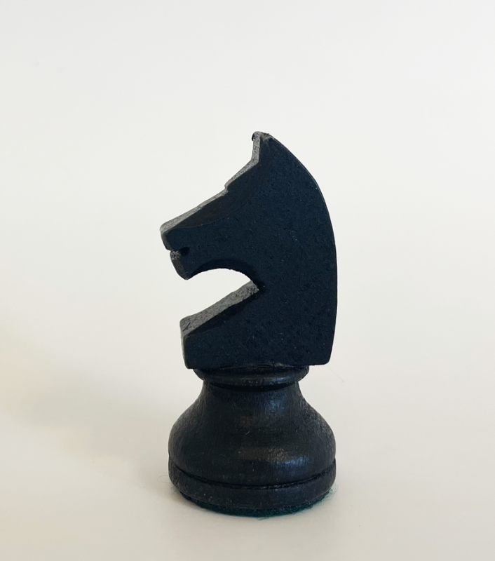 Hersteller-Abbildung des Produkts: Schach-Pferd aus Holz, schwarz