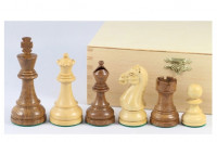 Hersteller-Abbildung des Produkts: Tournament Akazie Schachfiguren Königshöhe 95 mm, schöner handgeschnitzter Springer, beschwert